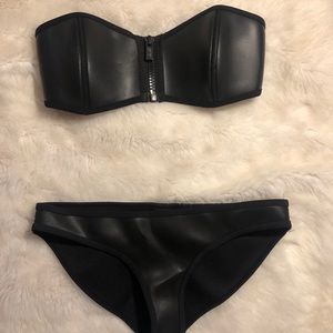 Triangl Black Bandeau Swimsuit